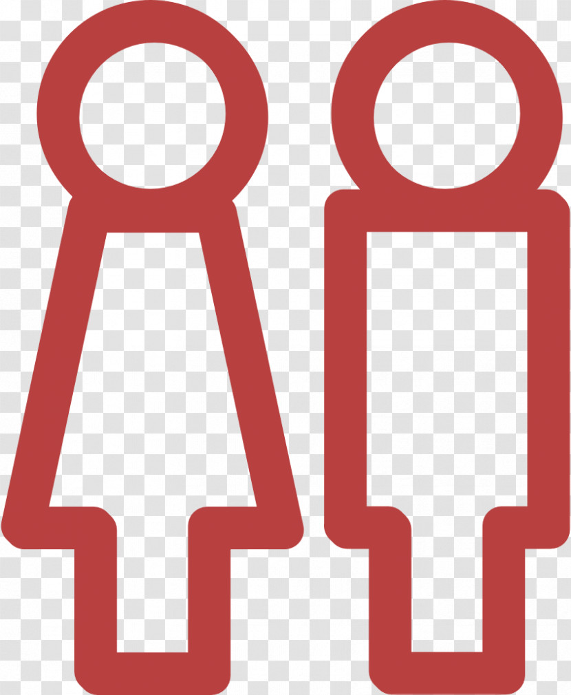 POI Public Places Outline Icon Restroom Icon Girl And Boy Icon Transparent PNG
