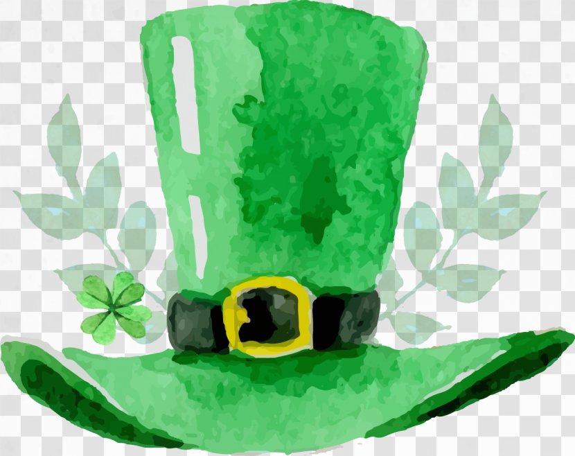 Saint Patricks Day Download - Plant - Watercolor Green Hat Transparent PNG