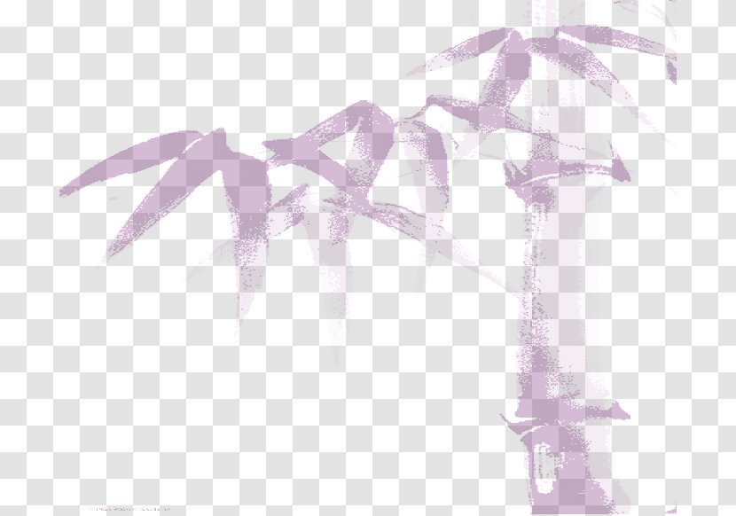 Bamboo Green Ink Wash Painting Chinese - Inkstick - Purple Fresh Decoration Pattern Transparent PNG