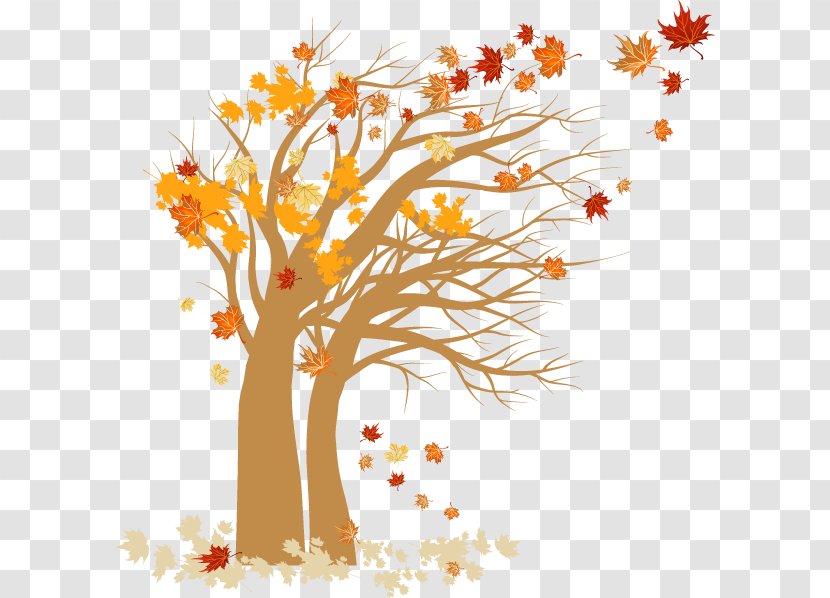 Tree Autumn Clip Art - Floral Design Transparent PNG