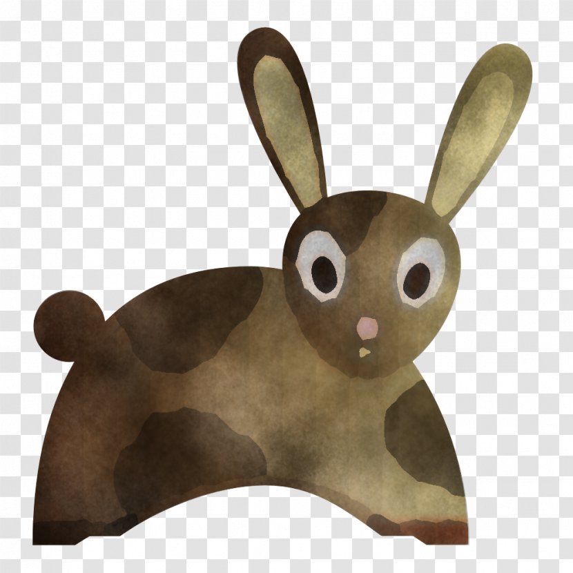 Rabbits And Hares Rabbit Brown Hare Animal Figure - Ear Transparent PNG