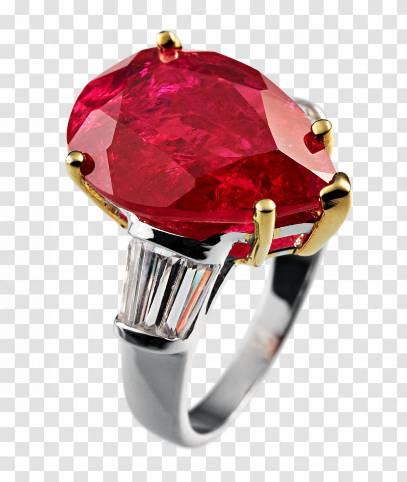 Ruby Earring Jewellery Gemstone - Brooch Transparent PNG