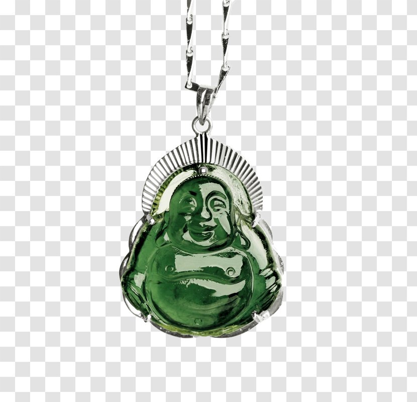 Locket Tourmaline Green - Pei Dia Buddha Pendant Transparent PNG
