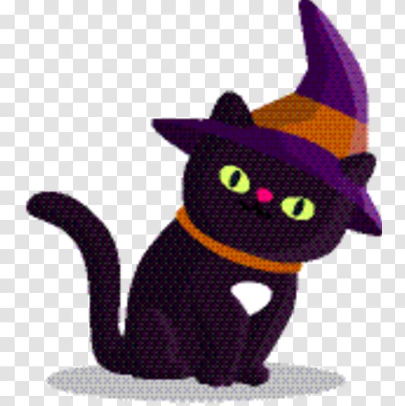 Witch Cartoon - Purple - Hat Thread Transparent PNG