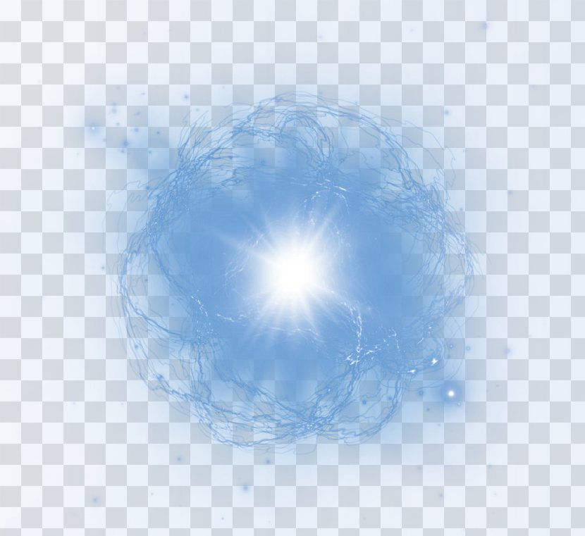Sky Circle Pattern - Computer - Blue Fade Light Effect Element Transparent PNG