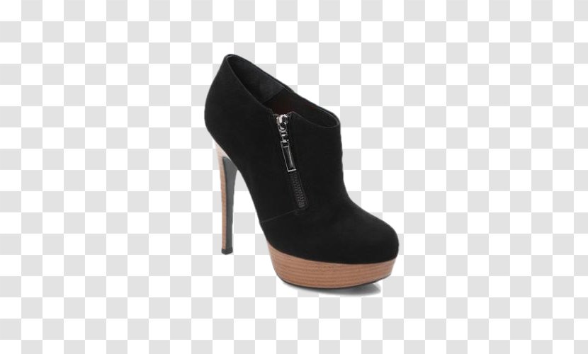 Suede Shoe Heel Boot Pump - Black M - Mighty Bison Transparent PNG