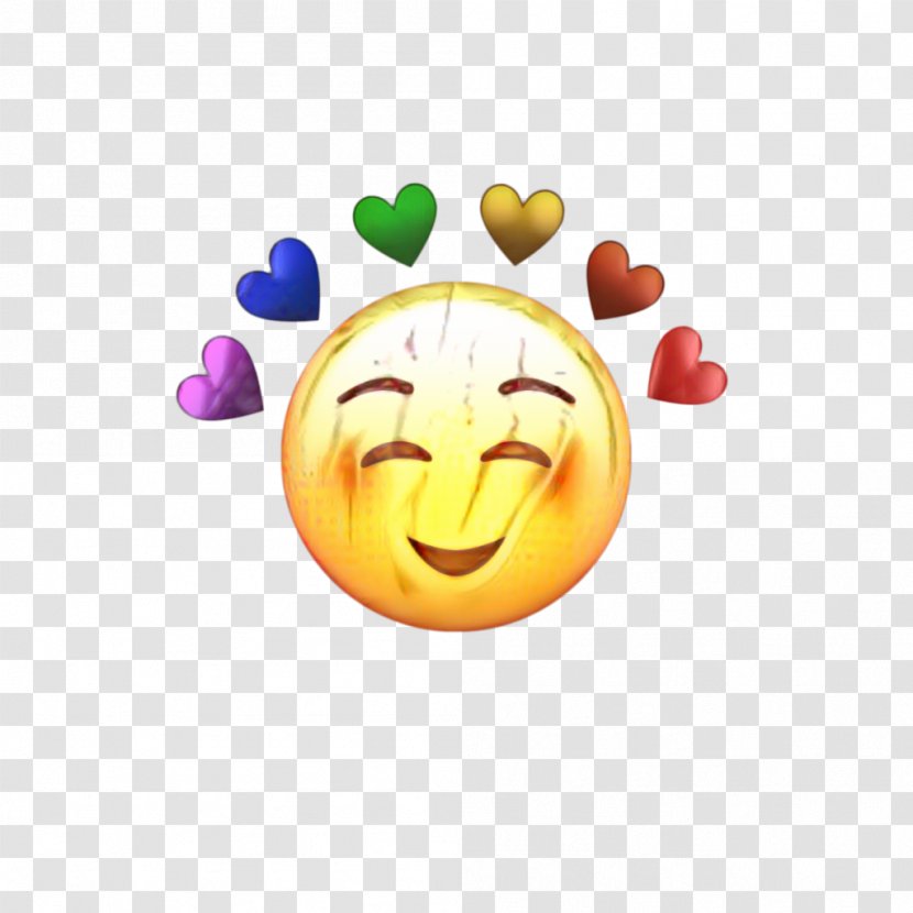 Heart Emoji Background - Happy Text Transparent PNG