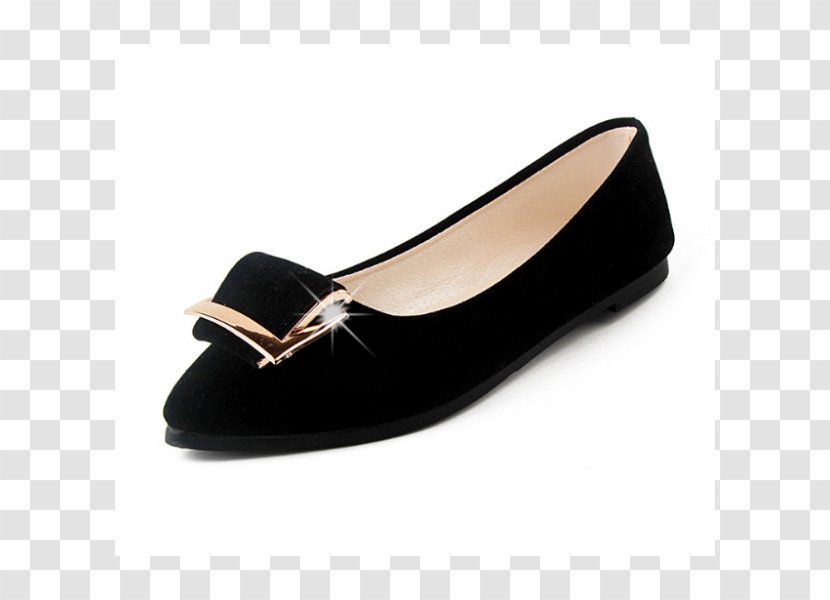 Ballet Flat Leather Slip-on Shoe Sandal - Suede Transparent PNG