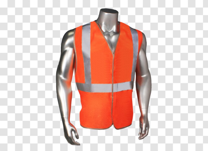 High-visibility Clothing Safety Orange T-shirt Gilets - Red - Vest Transparent PNG
