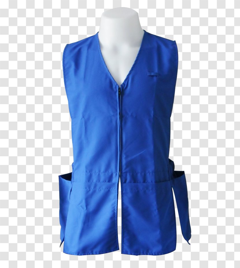 Gilets Neck - Vest - Electric Blue Transparent PNG