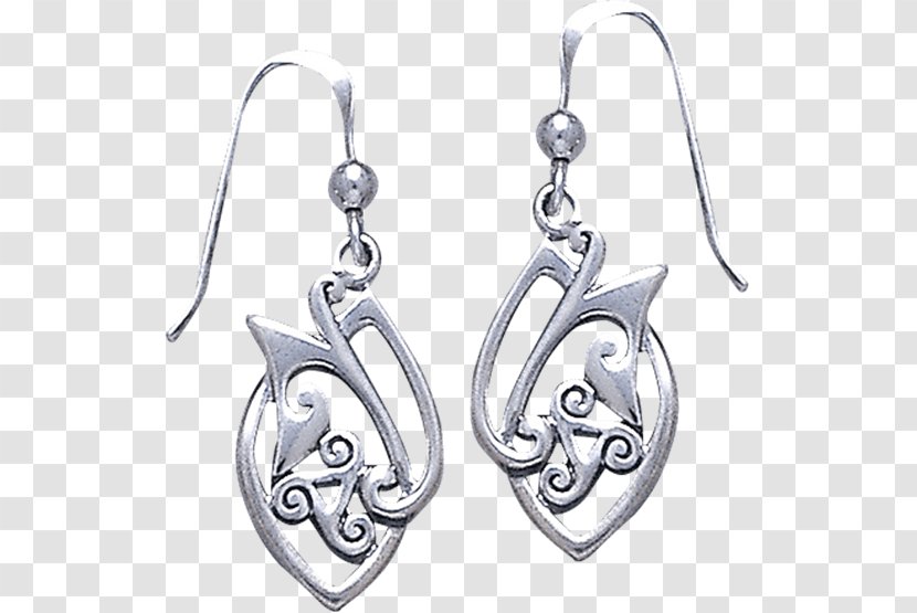 Earring Body Jewellery Charms & Pendants Silver Bronze - Triskelion Transparent PNG