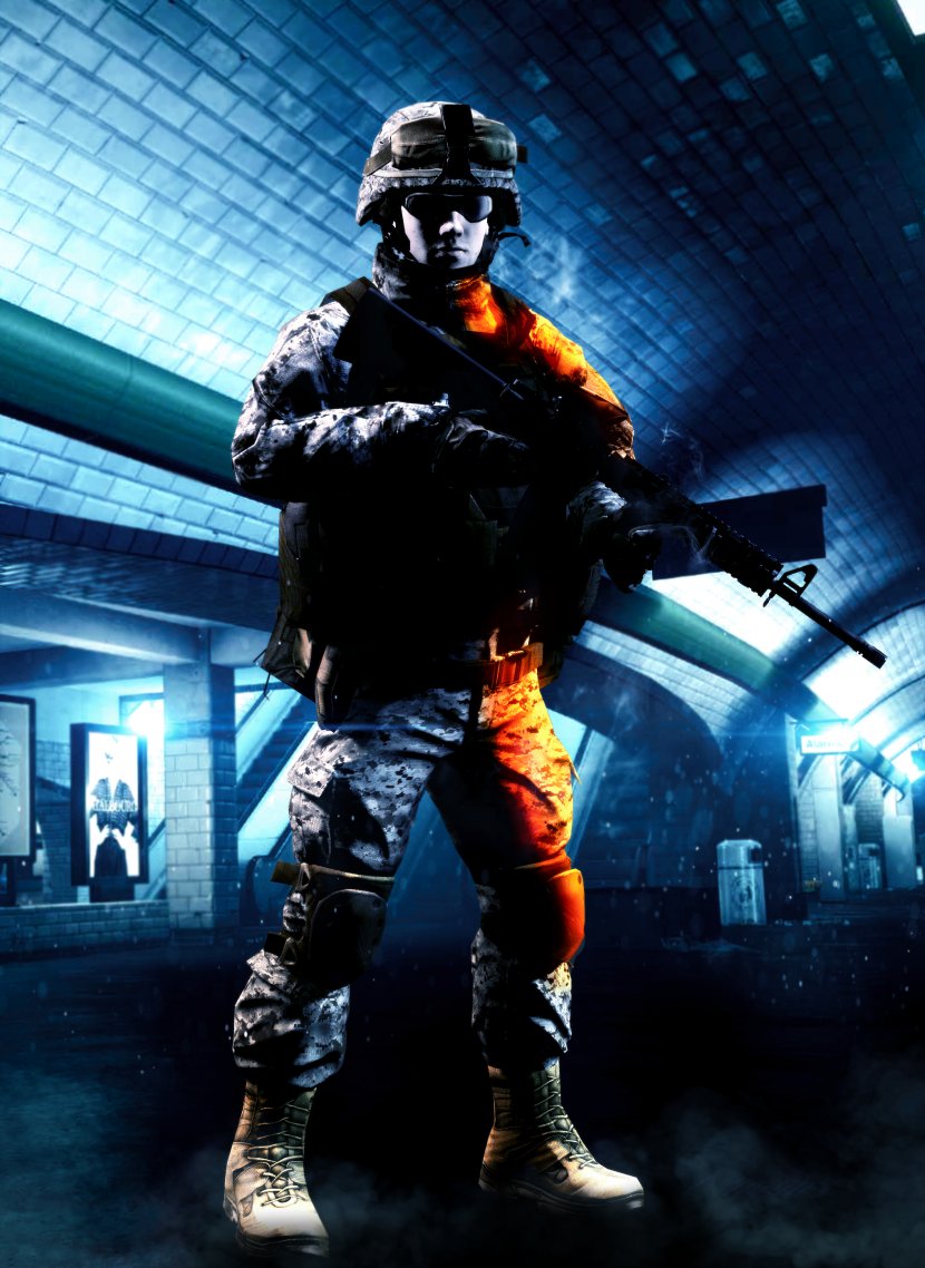 Battlefield 4 3 Soldier M16A4 Video Game - Deviantart Transparent PNG