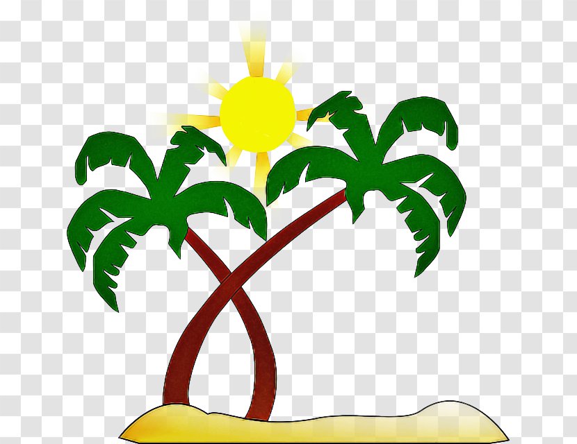 Coconut Leaf Drawing - Yellow - Flower Houseplant Transparent PNG