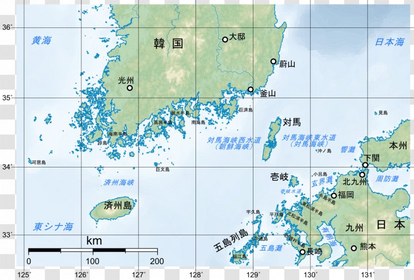 Tsushima Strait Island Korea Iki - Land Lot - Map Transparent PNG