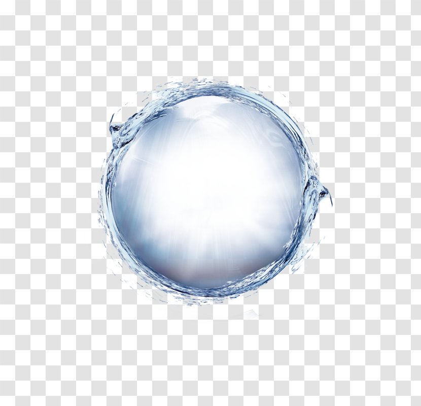 Hydrosphere Drop Computer File - Silver - Water Elemental Transparent PNG