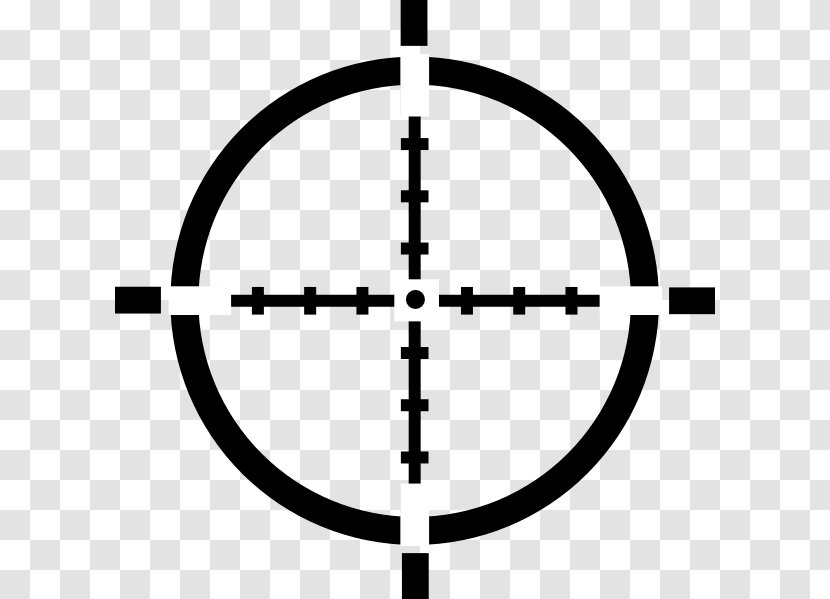Reticle Telescopic Sight Clip Art - Microsoft Powerpoint - Crosshairs Cliparts Transparent PNG