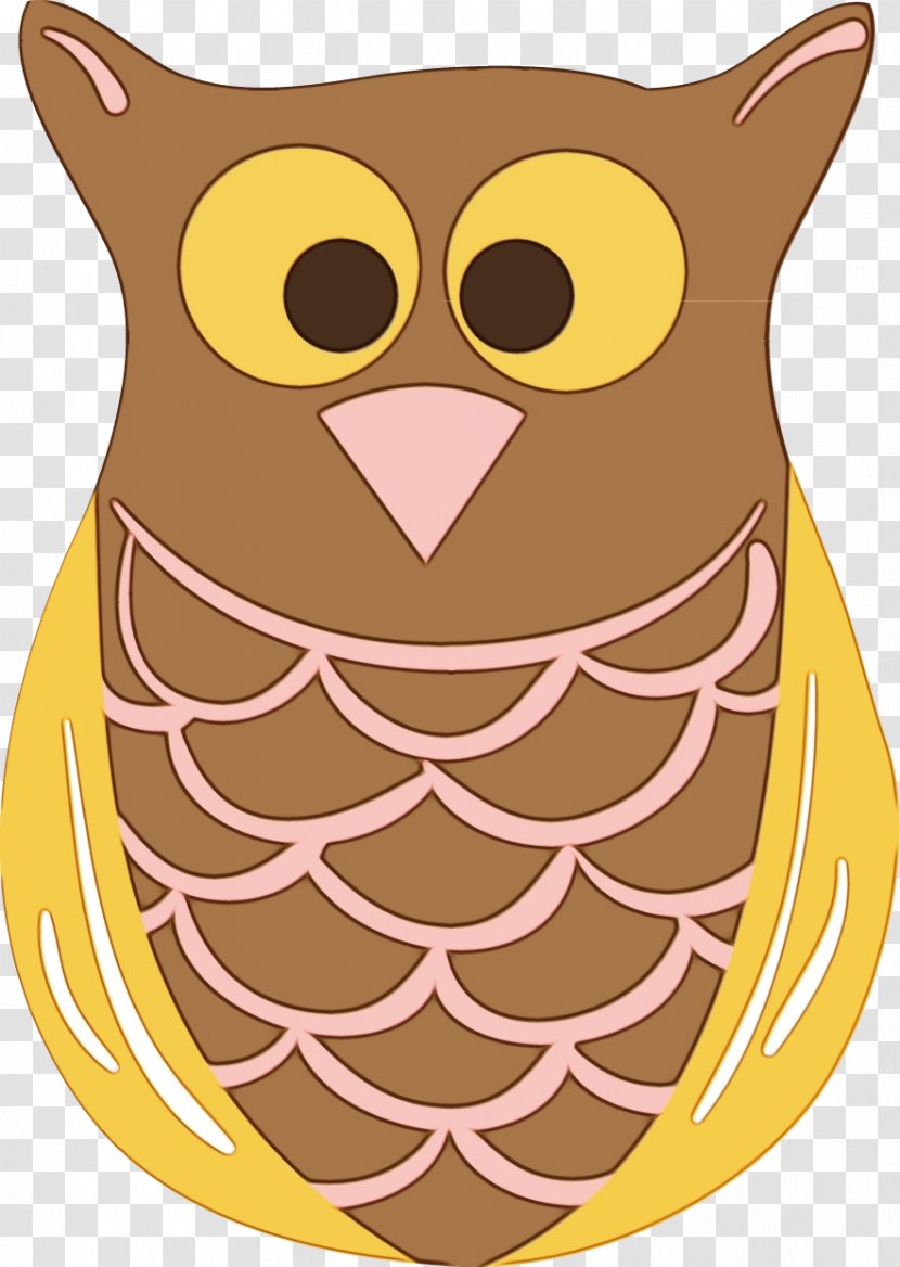 Watercolor Drawing - Eurasian Eagleowl - Eastern Screech Owl Yellow Transparent PNG