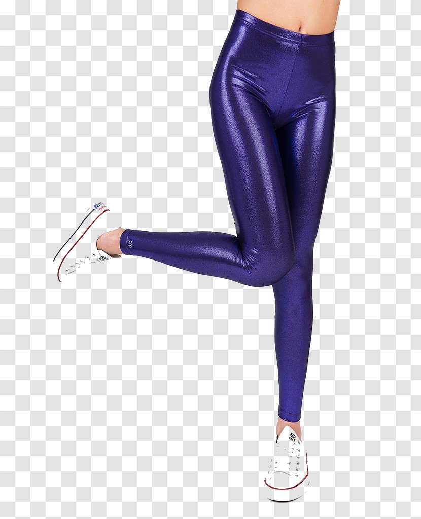Waist Leggings Pants - Cartoon - Purple Glitter Transparent PNG