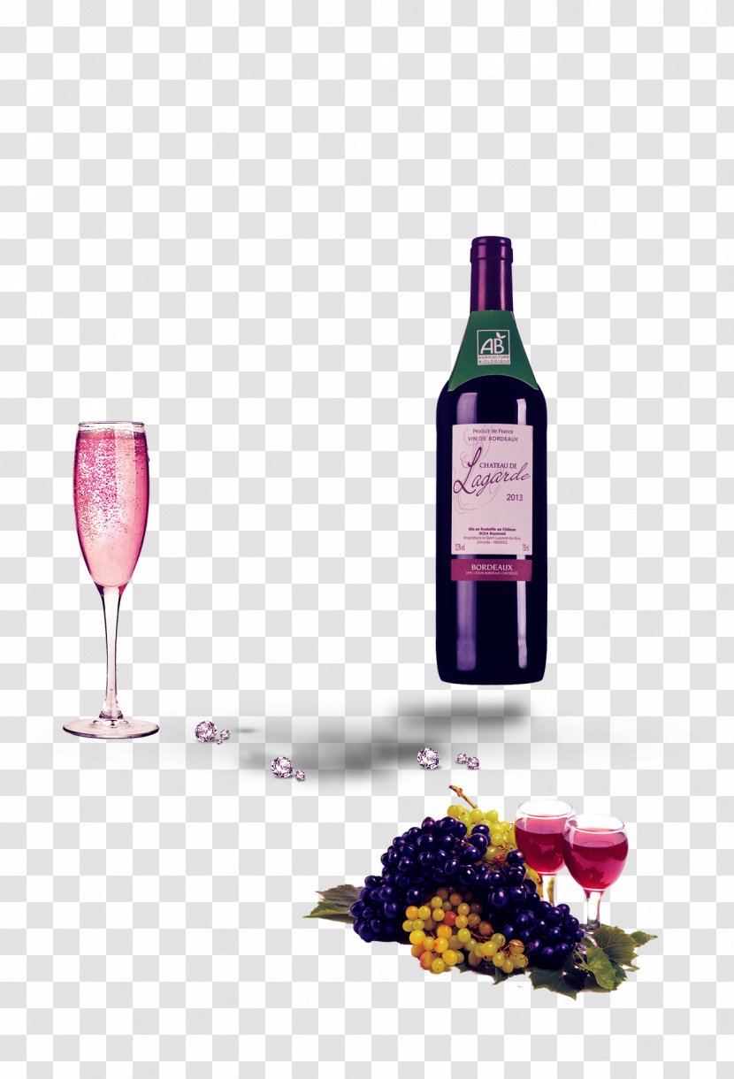 Red Wine Sparkling Champagne Common Grape Vine Transparent PNG
