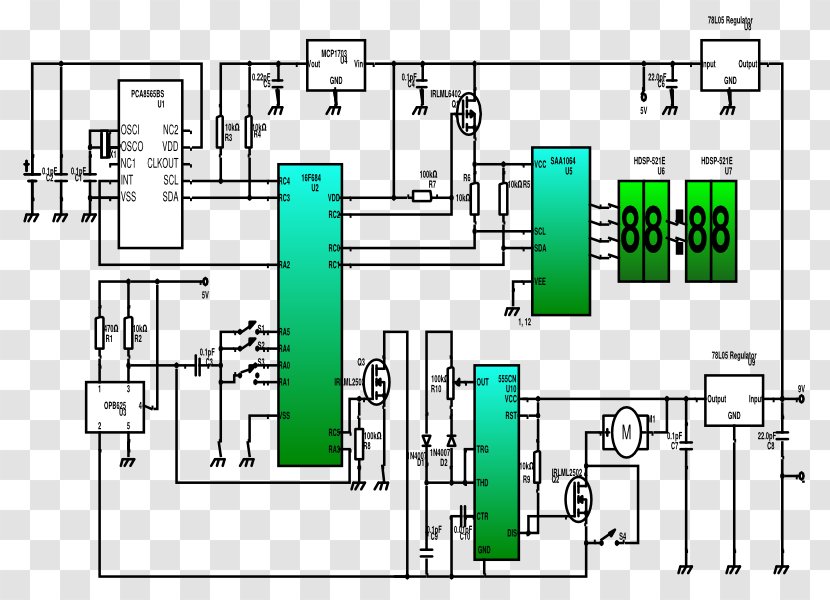 Electrical Network Technical Drawing Engineering Electronic Component - Design Transparent PNG