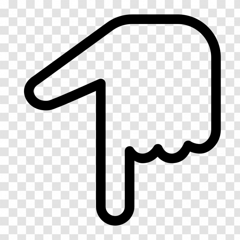 Thumb Signal Symbol Clip Art - Monochrome - Cursor Transparent PNG