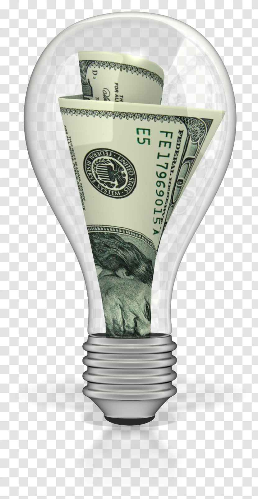 Incandescent Light Bulb Money Accounting Saving Cash Transparent PNG