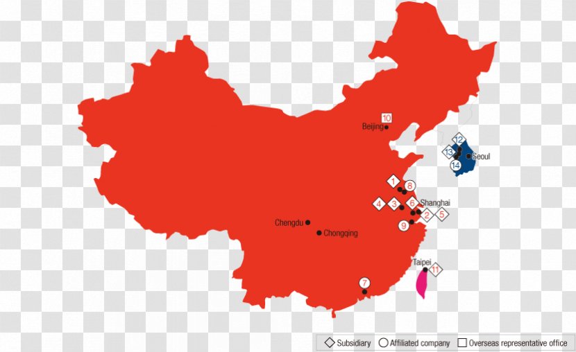 China Geely - Map Transparent PNG