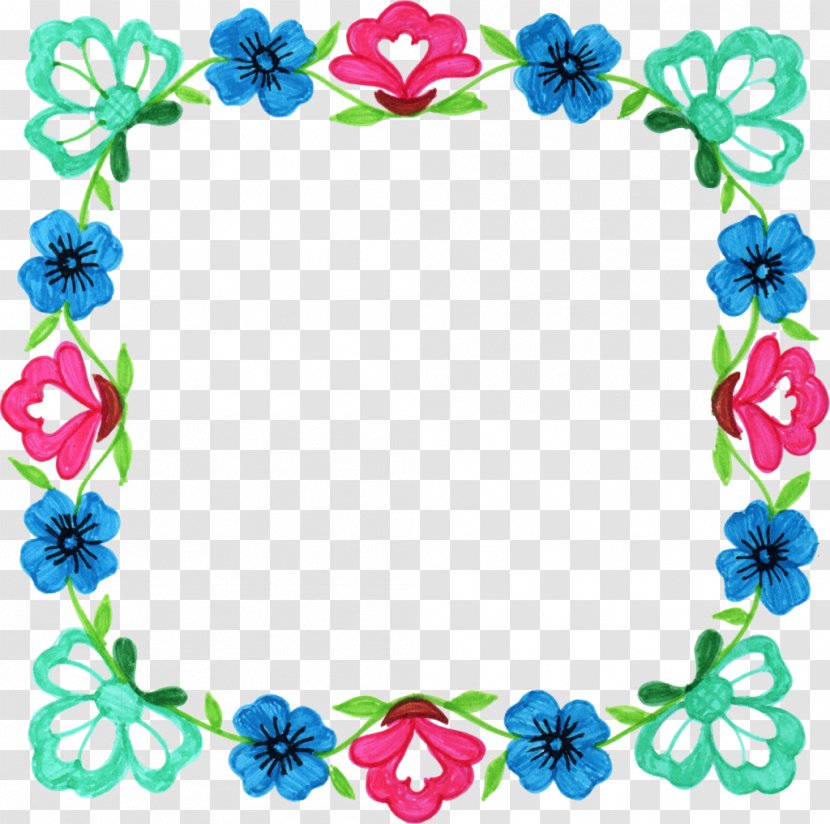Flower Picture Frames Floral Design Square Clip Art - Corner Transparent PNG