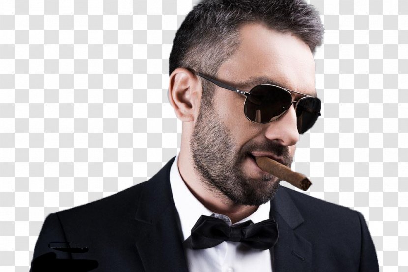 T-shirt Sunglasses Man Stock Photography Cigar - Gentleman - Cigarettes Transparent PNG