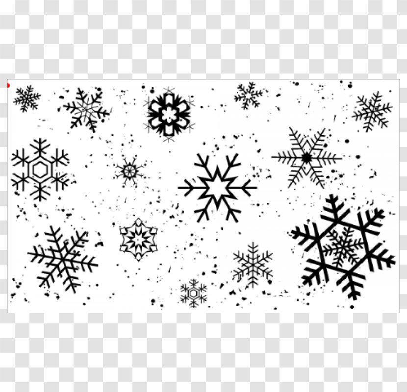 Snowflake Paper Ink Black And White Pattern - Visual Arts - Rubber Stamp Transparent PNG