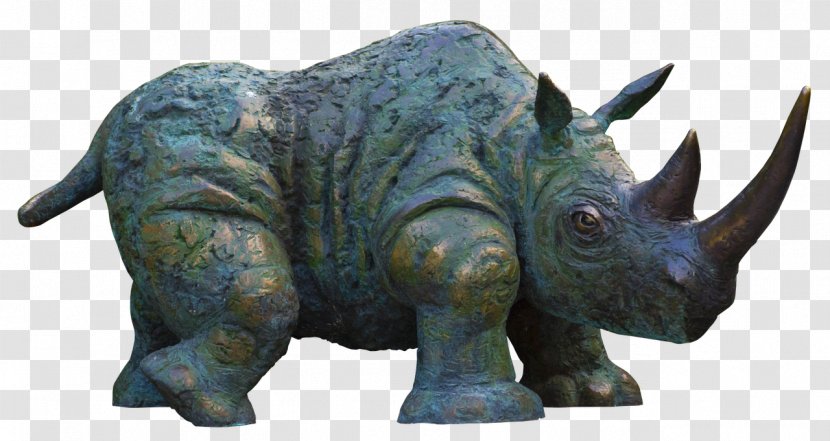 Javan Rhinoceros Triceratops Sculpture - Figurine - Elephant Transparent PNG