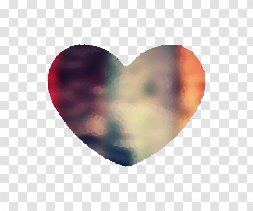 Heart M-095 - Orange - Sky Transparent PNG