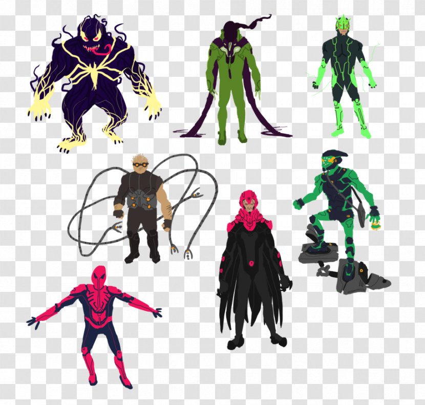 Spider-Man Venom Electro Supervillain Sinister Six - Toy - Man's Suit Transparent PNG