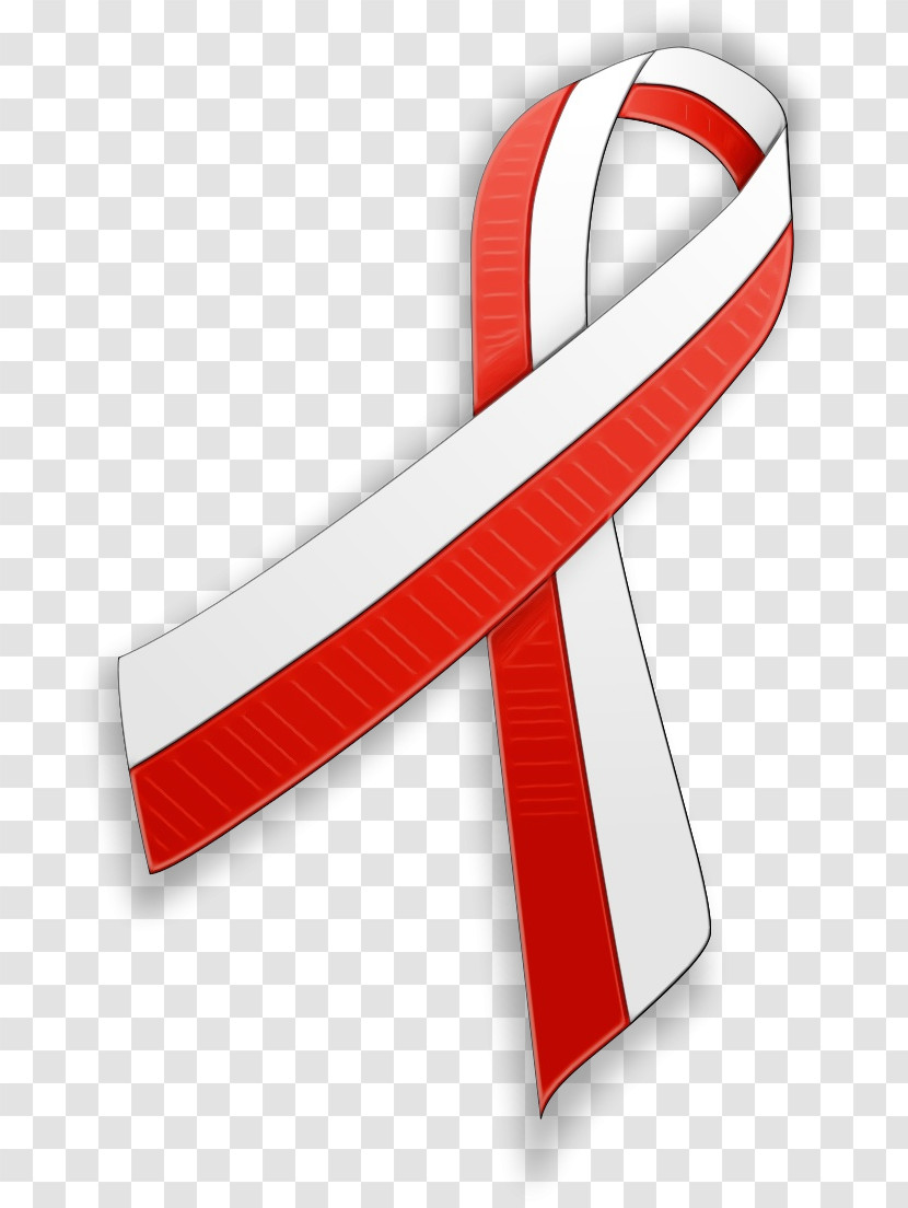 Red Ribbon Font Logo Transparent PNG