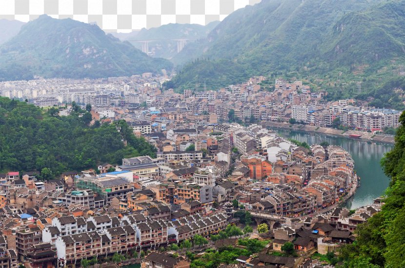 Zhenyuan Ancient Town Zhijin County Panorama Tourism Transparent PNG