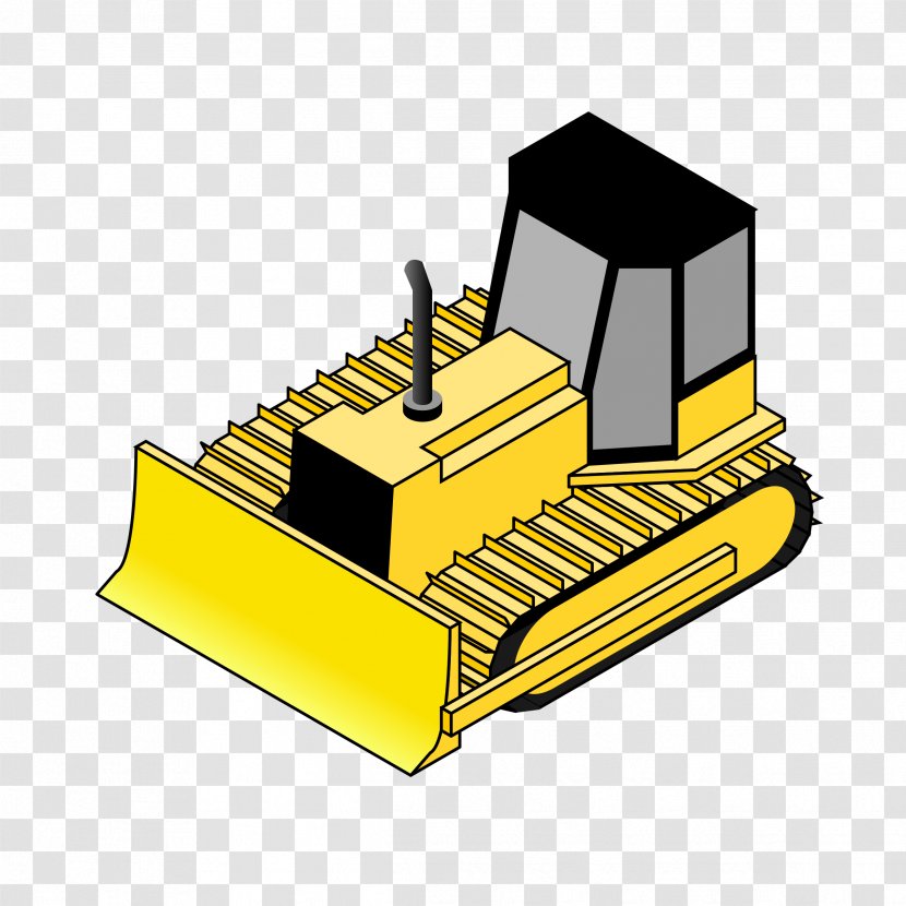 Bulldozer Heavy Machinery Isometric Projection Clip Art - Scraper Transparent PNG