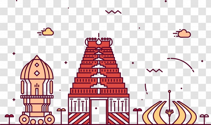 Chennai Clip Art Vector Graphics Stock Illustration - Cartoon - Architecture Background Transparent PNG