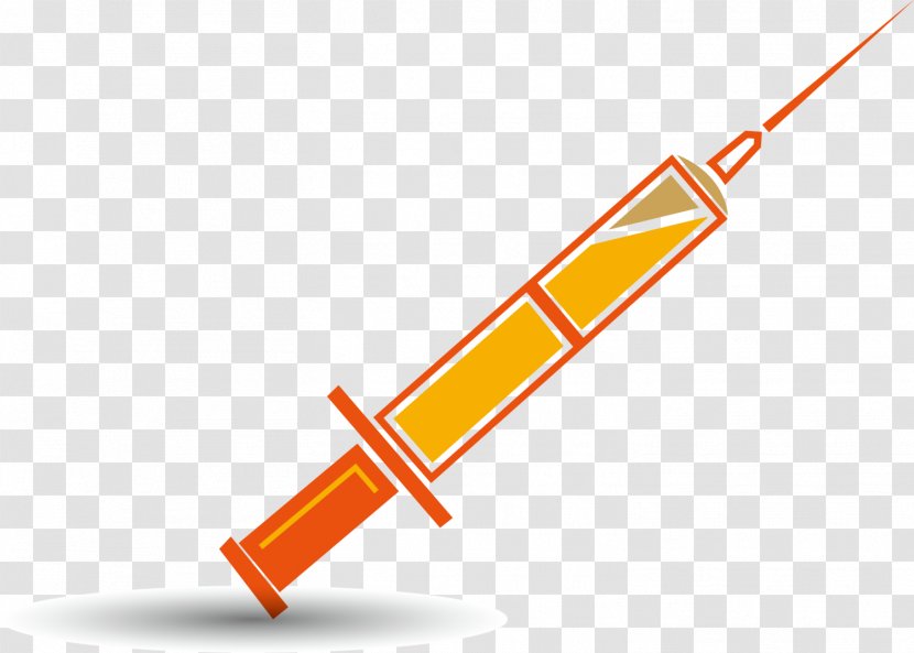 Syringe Injection Cartoon - Drawing - Yellow Transparent PNG
