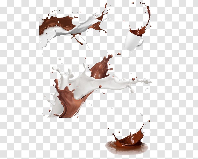 Milkshake Chocolate Milk White Stock Photography - Splashes Of Coffee Transparent PNG