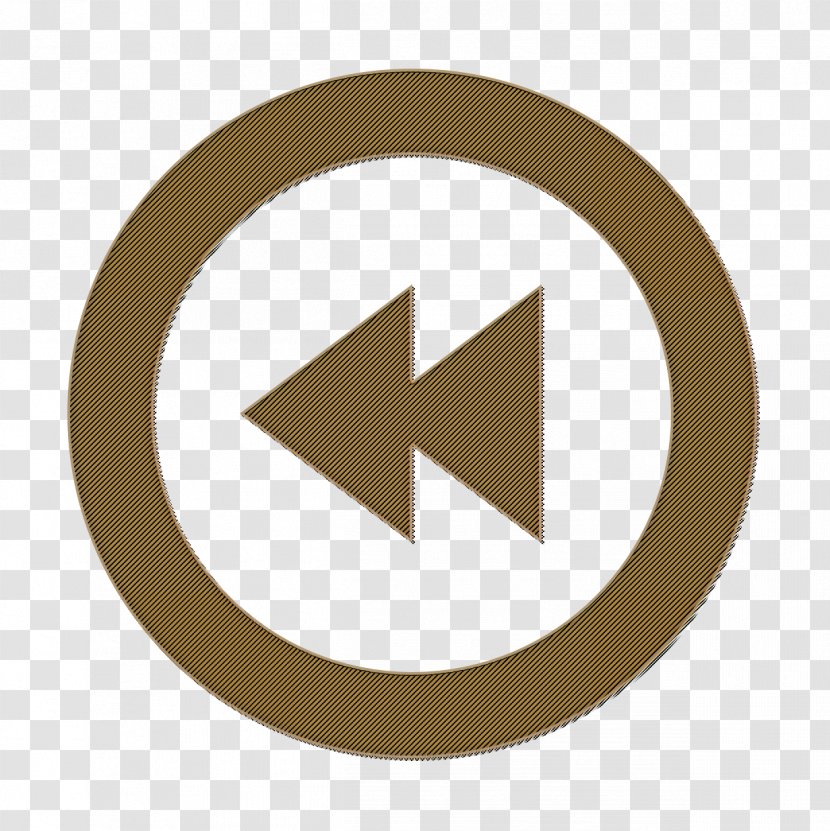 Rewind Icon - Symbol - Beige Tan Transparent PNG