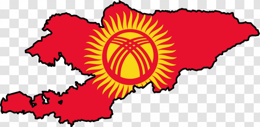 Flag Of Kyrgyzstan Map National - Artwork - Afghanistan Transparent PNG