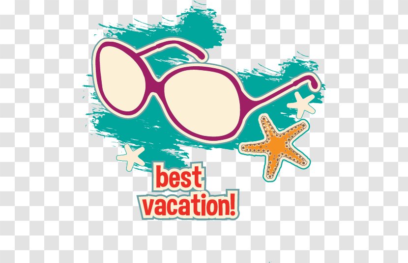 Travel Illustration - Advertising - Vector Sunglasses Starfish Transparent PNG