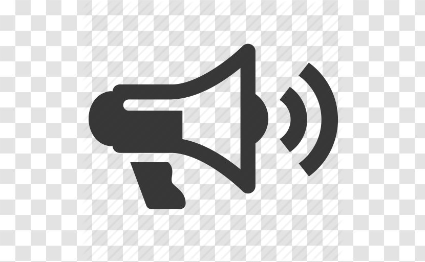 Free High Quality Megaphone Icon - Black And White Transparent PNG