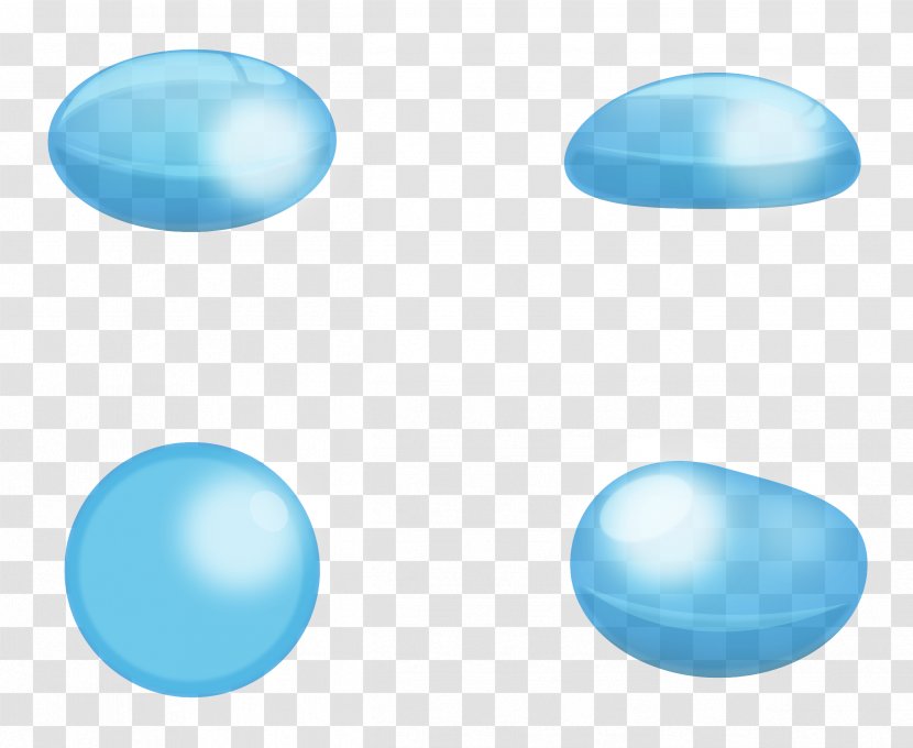 Drop Blue Euclidean Vector - Drops Of Water Droplets Transparent PNG