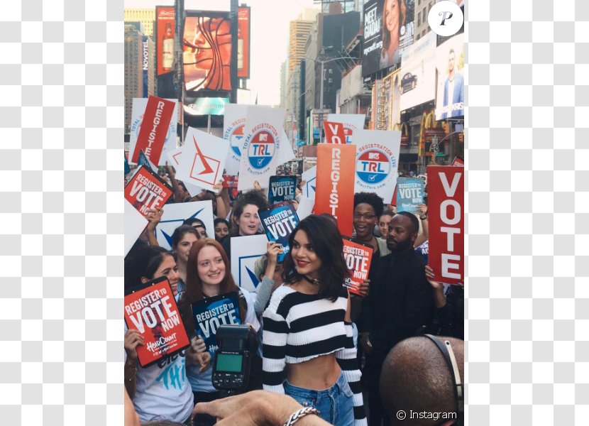 Kendall And Kylie Celebrity Rock The Vote Fashion Instagram - Jenner Transparent PNG