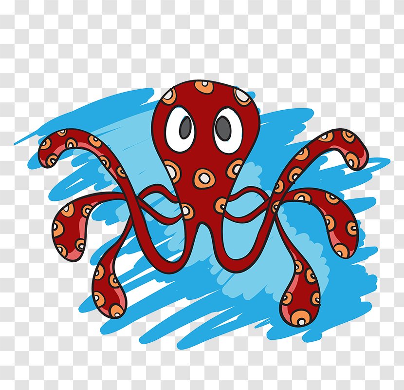 Octopus Clip Art Image Drawing Vector Graphics - Fictional Character Transparent PNG