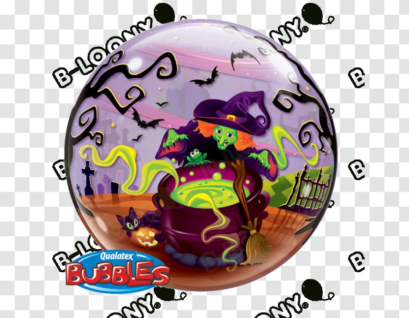 Balloon Double Bubbel Ball Transparent About 55cm Toy Party 1 Brilliant Stars Bubble - Purple - Macbeth Witches Brew Transparent PNG