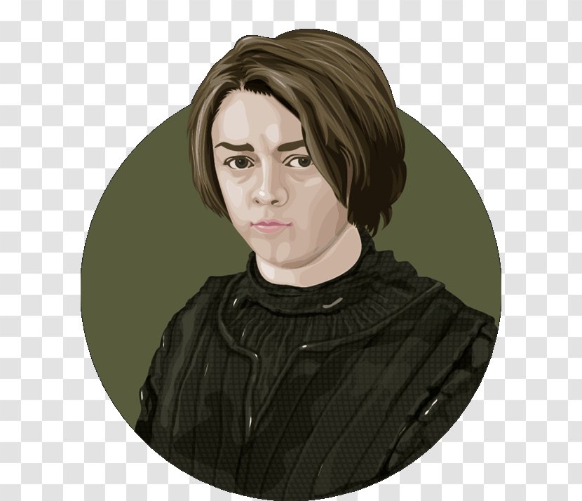 Portrait Hair Coloring Forehead - Cartoon - Arya Stark Transparent PNG