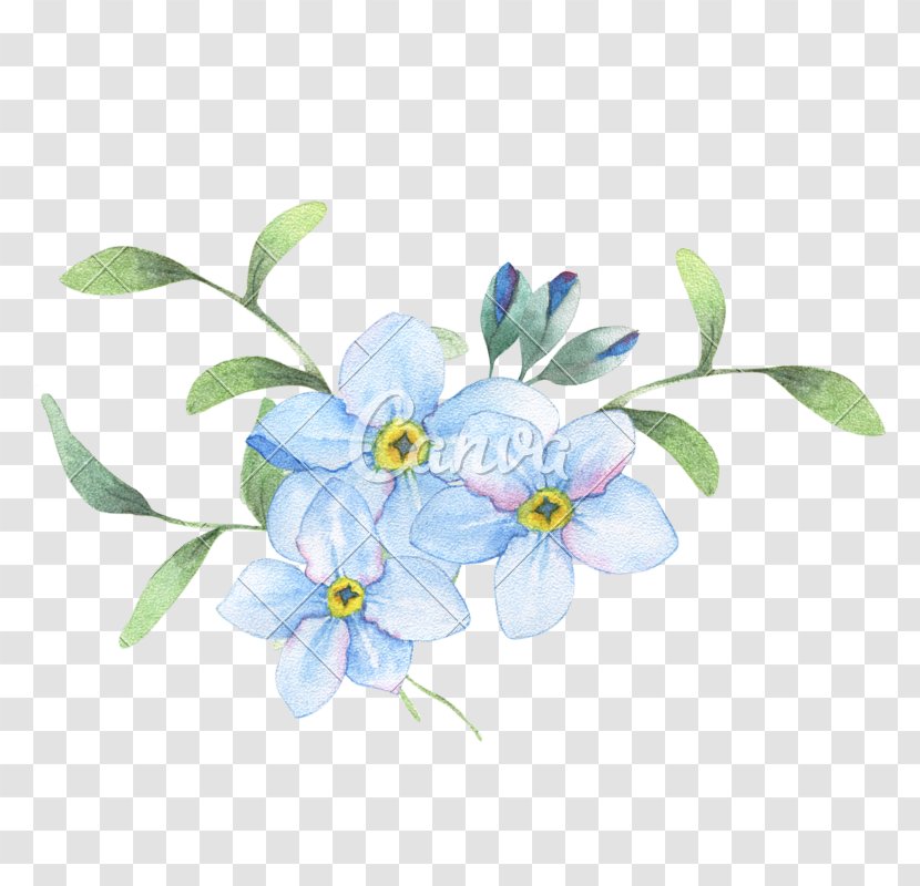 Flower Watercolor Painting Stock Photography - Floral Design - Blue Flowers Transparent PNG
