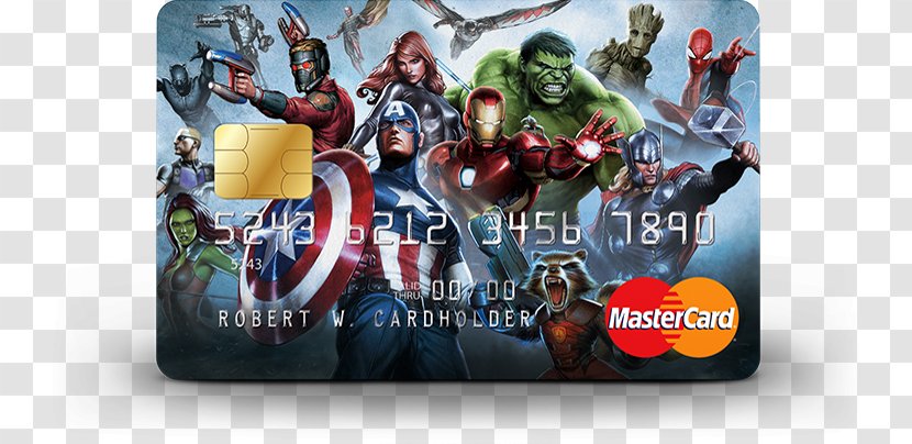 Credit Card Marvel Cinematic Universe Mastercard Comics Debit - Double Sided Business Transparent PNG